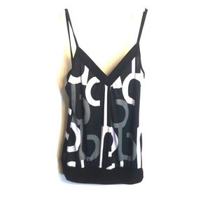 Black gray and white tank.